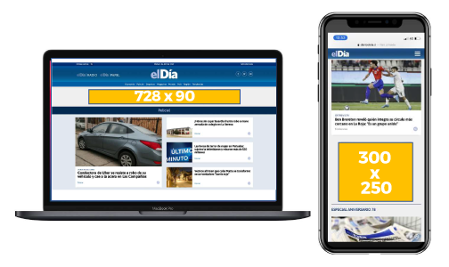 Banner Press expandible 728 x 90 pixeles en versión escritorio y 300 x 250 pixeles en versión móvil.
