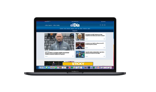 Banner sticky 468 x 60 pixeles en versión escritorio y 320 x 50 pixeles en versión móvil.